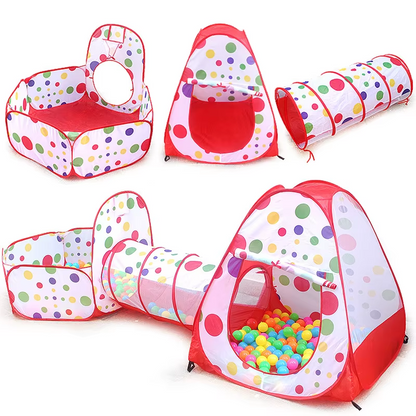 Cute-Wonders™ 3-in-1 Children’s Ball Pool & Playpen - Portable Kids Tent with Crawling Tunnel