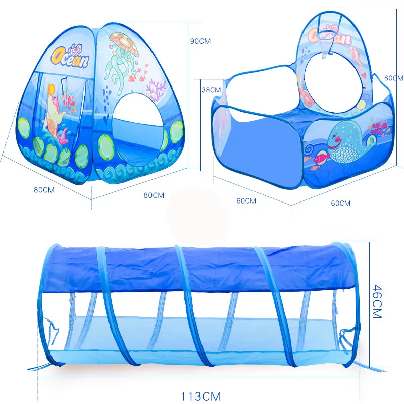 Cute-Wonders™ 3-in-1 Children’s Ball Pool & Playpen - Portable Kids Tent with Crawling Tunnel