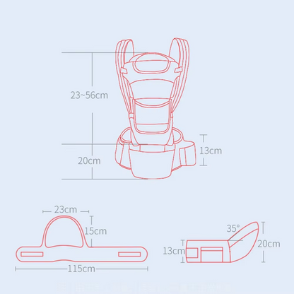 Cute-Wonders™ Ergonomic Baby Carrier - Multifunctional Waist Stool for Newborns to Toddlers