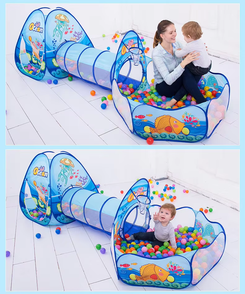 Cute-Wonders™ 3-in-1 Children’s Ball Pool & Playpen - Portable Kids Tent with Crawling Tunnel