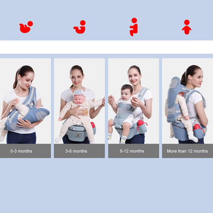 Cute-Wonders™ Ergonomic Baby Carrier - Multifunctional Waist Stool for Newborns to Toddlers