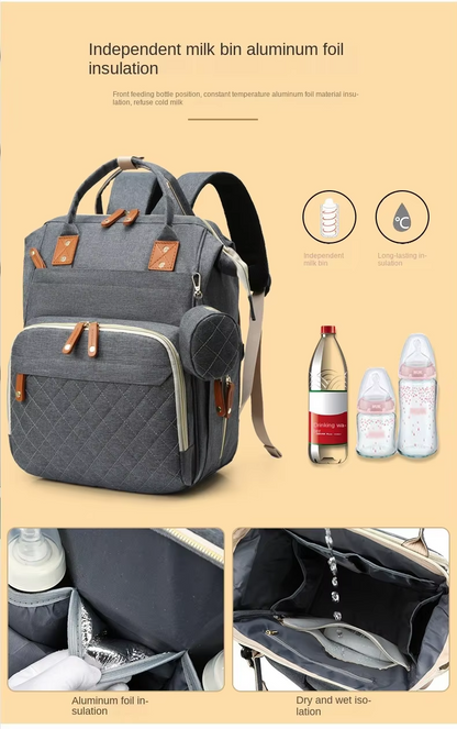 Cute-Wonders™ USB Mummy Diaper Bag Backpack - Large Capacity Baby Care Bag