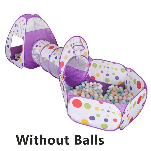 Cute-Wonders™ 3-in-1 Children’s Ball Pool & Playpen - Portable Kids Tent with Crawling Tunnel