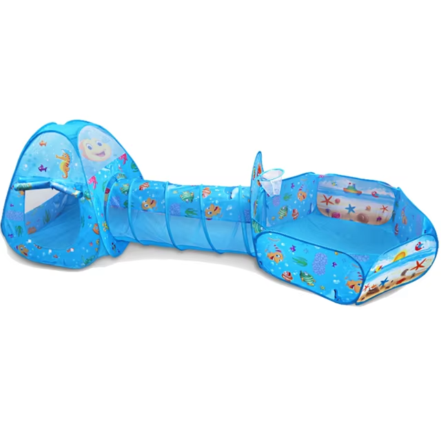 Cute-Wonders™ 3-in-1 Children’s Ball Pool & Playpen - Portable Kids Tent with Crawling Tunnel